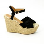 Sandalias Plataforma Yute Negras