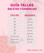 GUÍA tallas BALETAS Y SANDALIAS